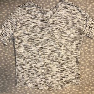 Lululemon White/Gray Workout T-Shirt